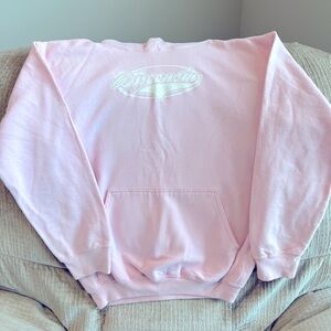 Gildan Pink Crew Neck Sweatshirt Soft Cotton Blend